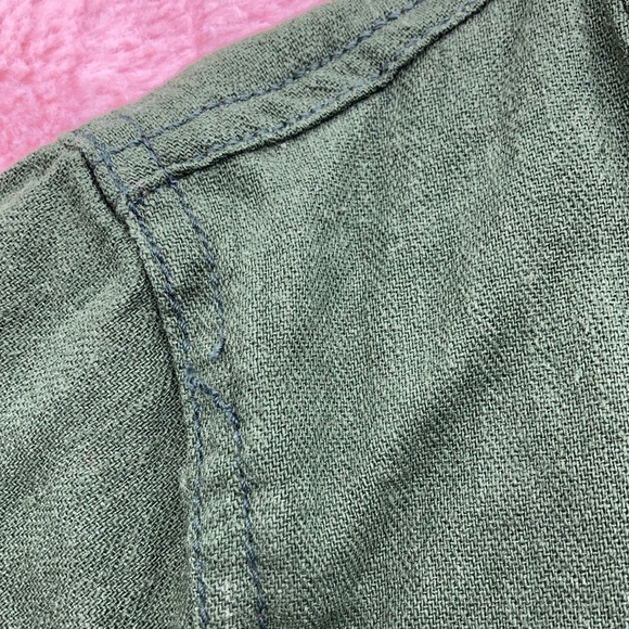 Old Navy, Girls S, Army Green Jacket, Linen Blend - Picture 12 of 13